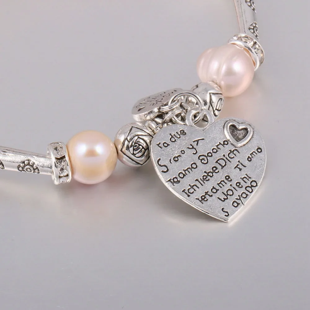 Женский браслет из натурального пресноводного жемчуга 8 9 мм|Цепочки и браслеты| |