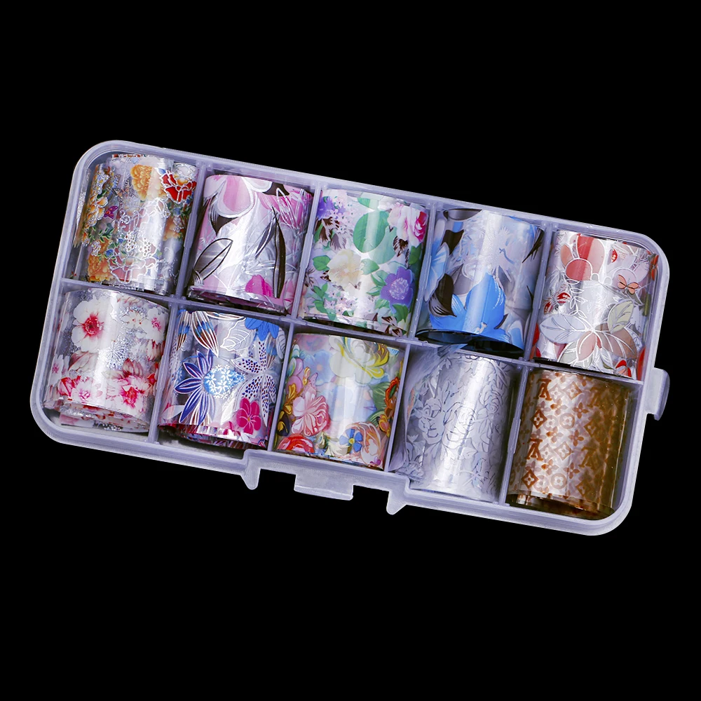 1 коробка металлическая фольга для ногтей розовый золотой серебряный ноготь