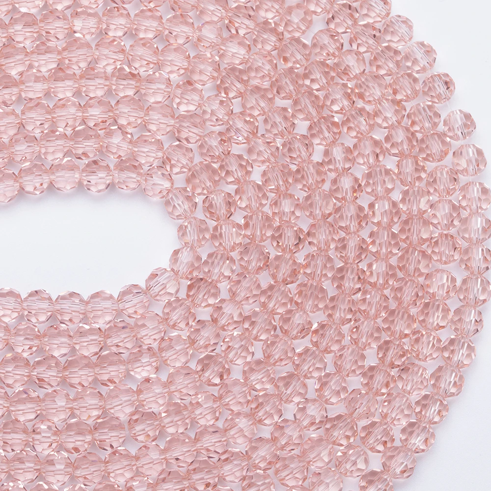 Круглые стеклянные бусины разных цветов для изготовления ювелирных украшений