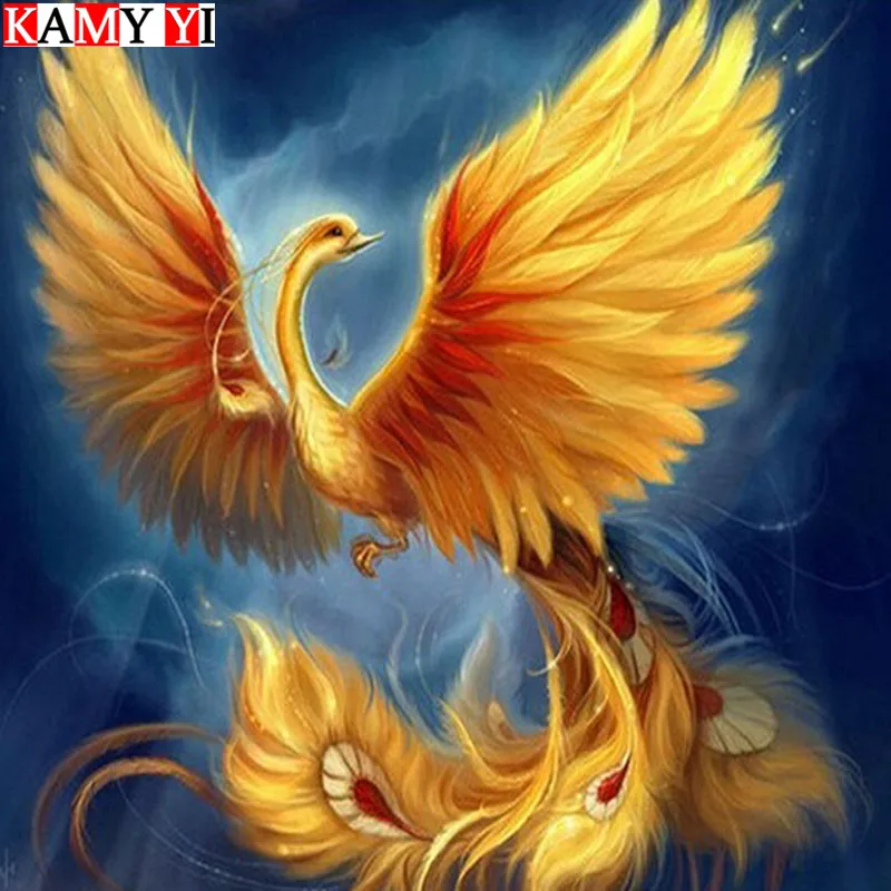 Алмазная 5D Вышивка KAMY YI полноразмерная/круглая картина Феникс мозаика вышивка