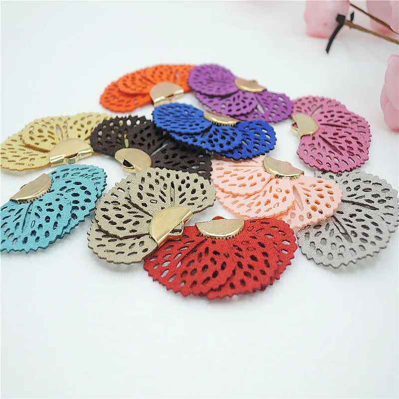 10pcs/lot 3cm fabric fan tassel for jewelry making diy flannel tassels with gold cap earring accessories jewelry findings