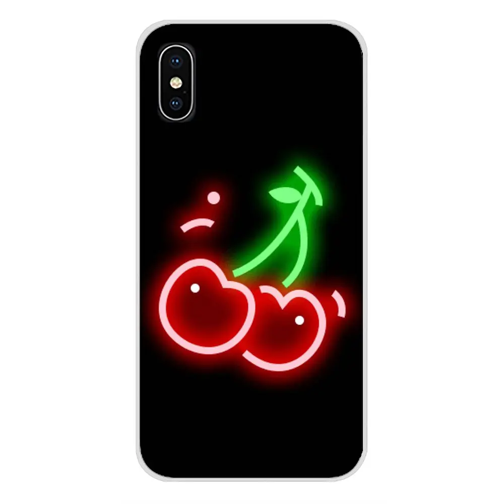 Черный фон флуоресцентный маленький шаблон шрифт обложки для Apple iPhone X XR XS MAX 4 4S 5 5S