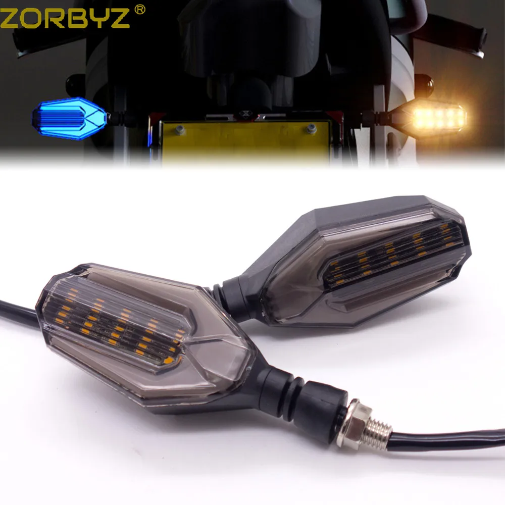 ZORBYZ мотоцикл черный двухцветный 2в1 светодиодный индикатор сигнала поворота DRL