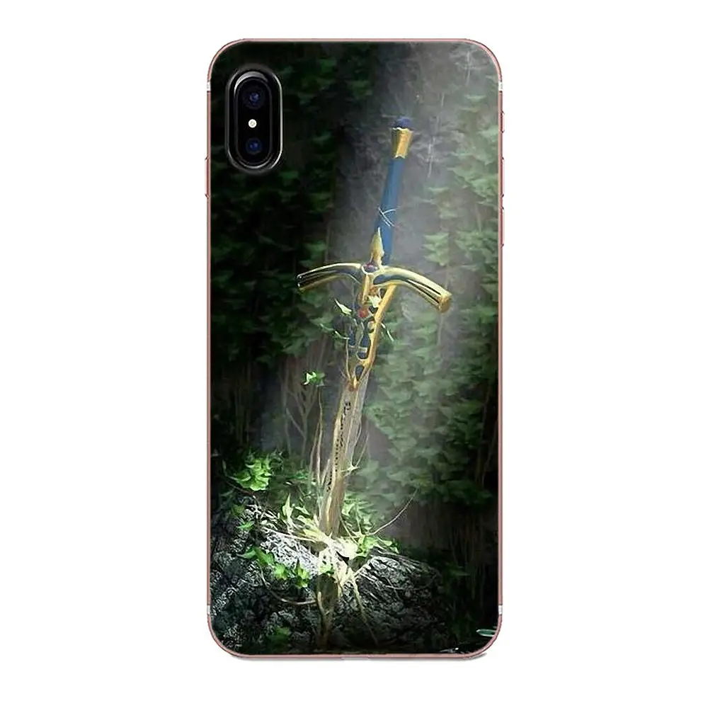 Прозрачный чехол для Apple iPhone 4 4S 5 5C 5S SE 6 6S 7 8 Plus X XS Max XR Fate Zero Stay Night Saber|Чехлы-накладки|