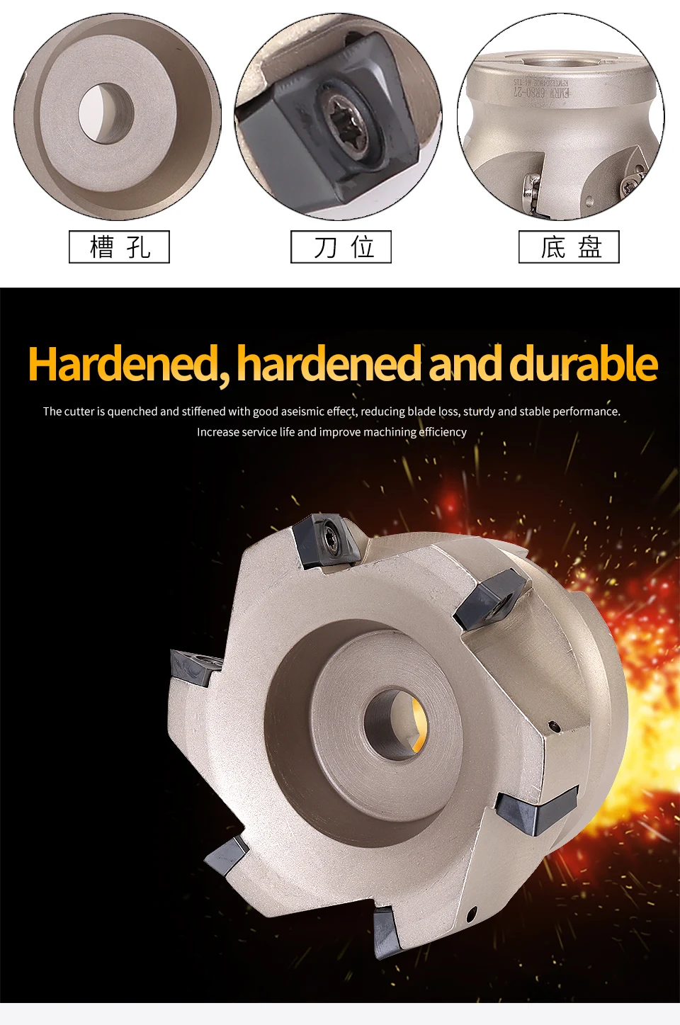 BAP300R40-22-4T BAP400R50-22-4T правой угловой Фрезер пластины 4 вставка зажима концом ЧПУ для резки фрезерные инструменты