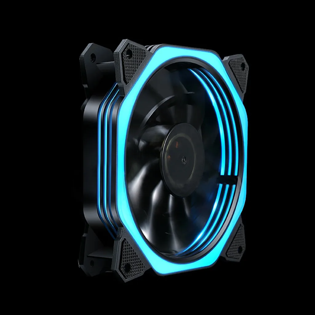 Многокрасочный 12В Кулер для компьютерного корпуса с LED-подсветкой, бесшумный радиатор с жидкостным подшипником, вентилятор ЦПУ высокого качества YE3.12 ON.