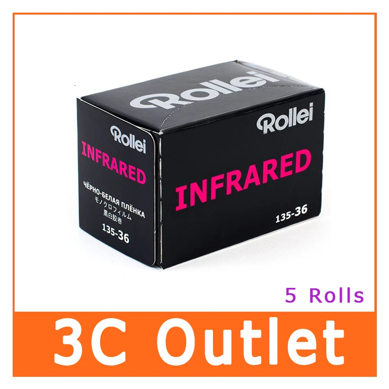 Rollei дальним 400 ISO черные и белые фильм, 35 мм, 36 экспозиции, 5 рулона/упаковка