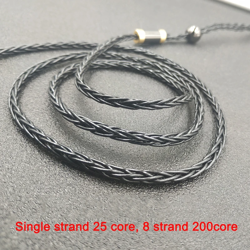 Jcally 8strands супер прочная леска 200 ядра кабель для наушников MMCX для Shure SE215 A2DC Ls50 IE80 Im50 0,78 мм 2 pin для Уэстон TFZ W4r TF10 TF15