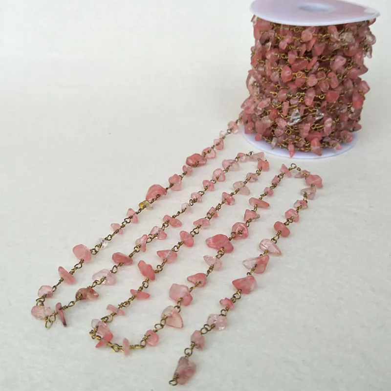 

Natural quartz Stone Crystal Chips Jewelry Finding Necklace Chains,Gold Color DIY necklace bangle jewelry making LZ26
