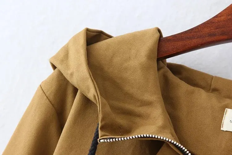 NXH plus size cotton trench coat windbreaker long coats oversize loosen women clothes 2018 | Женская одежда