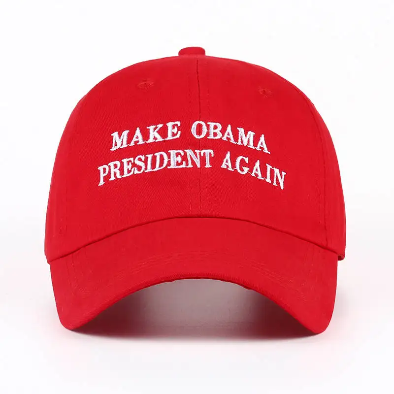 Красный Новинка года, сделать Обаму, президент снова папа, шляпа для мужчин и женщин, хлопковая бейсболка, неструктурная, новая-красная - Цвет: Красный