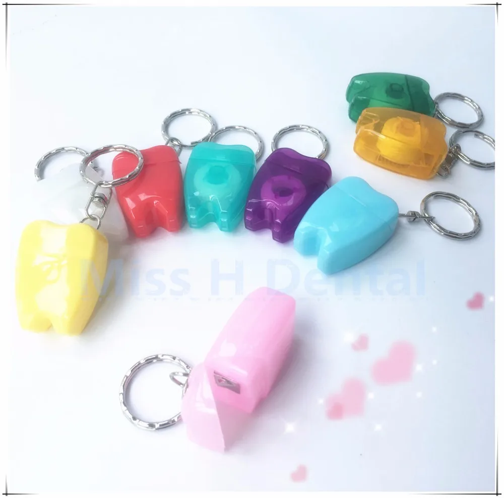 20 шт./компл. зубчатая цепочка для ключей плоская портативная зубная нить ухода за