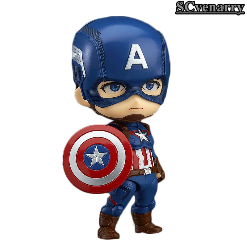 618 Капитан Америка Marvel Nendoroid Милая экшен фигурка игрушки Аниме|Игровые фигурки и