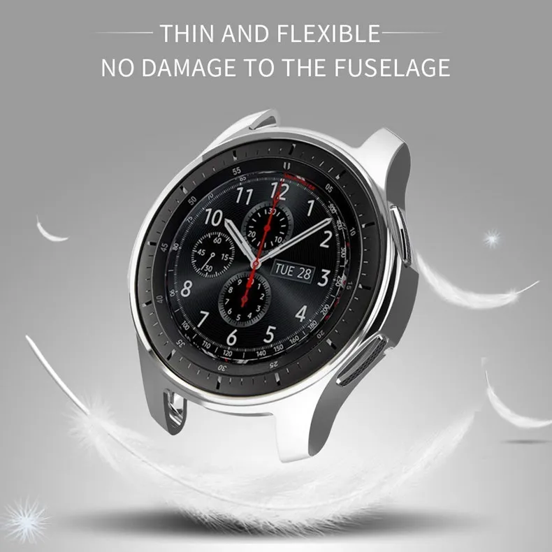 6 шт./упак. ТПУ мягкий чехол+ Стекло Экран пленка для samsung galaxy watch 46, 42 мм, версия для защиты рамка Корпус сменная часть Защитная крышка