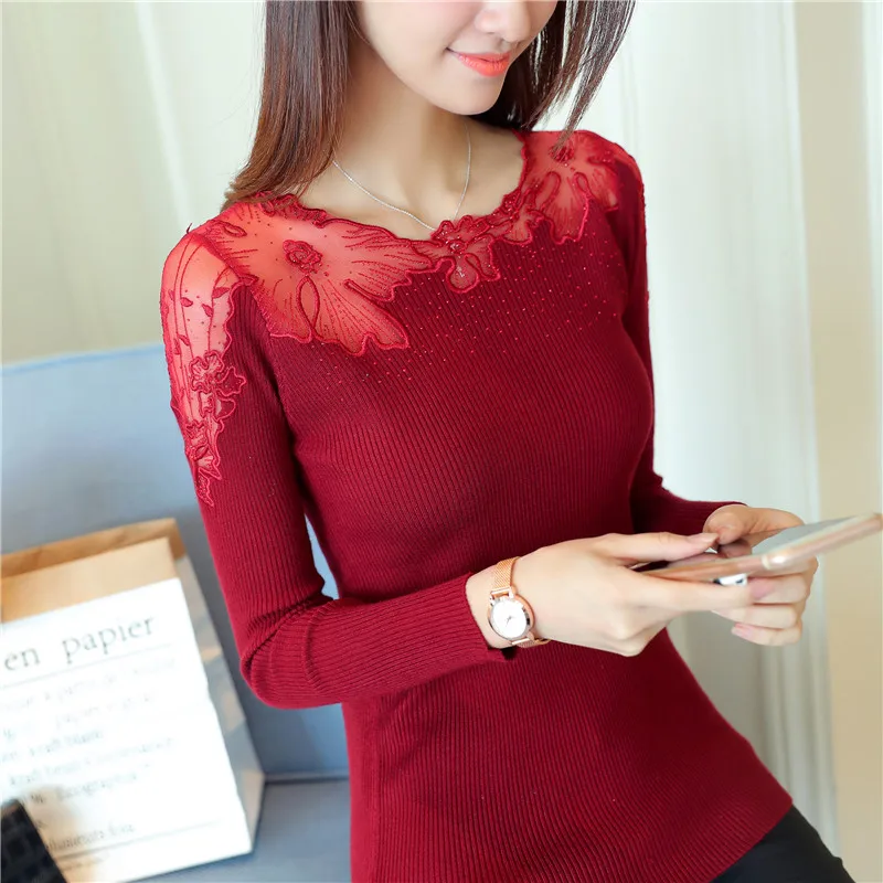 Женские пуловеры 2017 кашемировый сексуальный кружевной пуловер свитеры модные