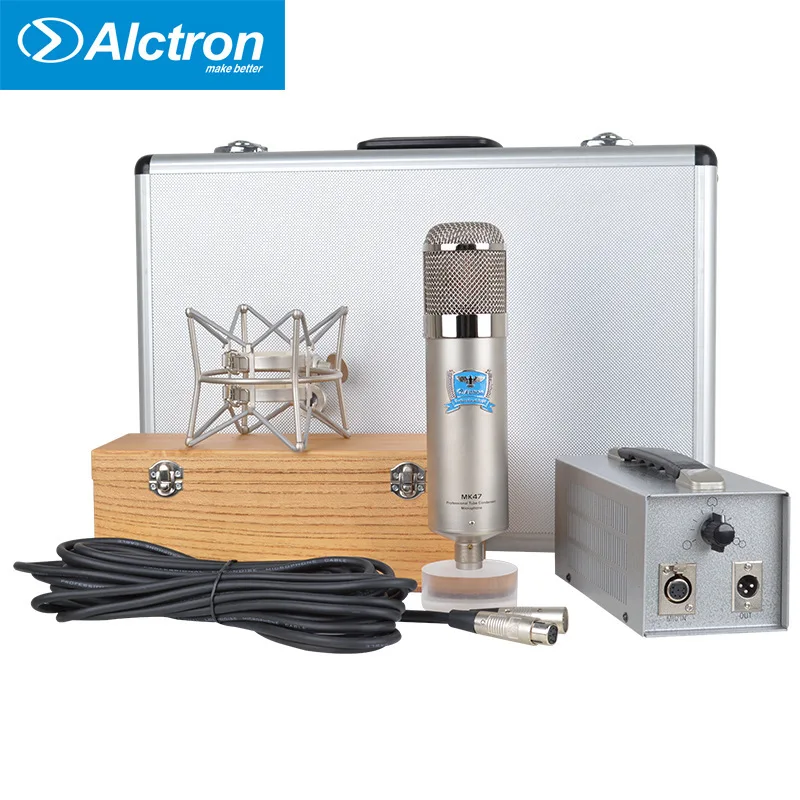 Alctron MK47 Профессиональный Tube конденсаторный микрофон Studio 35 мм большой золотой