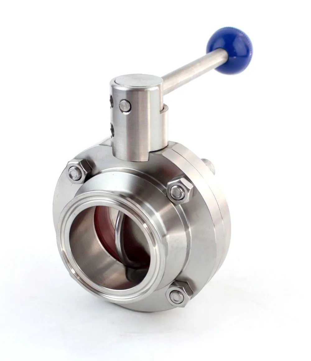 3-дюймовый санитарный клапан-бабочка тройной зажим силиконовый уплотнительный