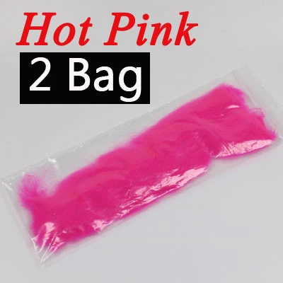 2 Bags Hot Pink 2 упаковки несколько цветов яйцо свечение ошибка Пряжа Волокно приманка Парашютная форель и стальная голова мухоловка материал - Цвет: 2 Bags Hot Pink