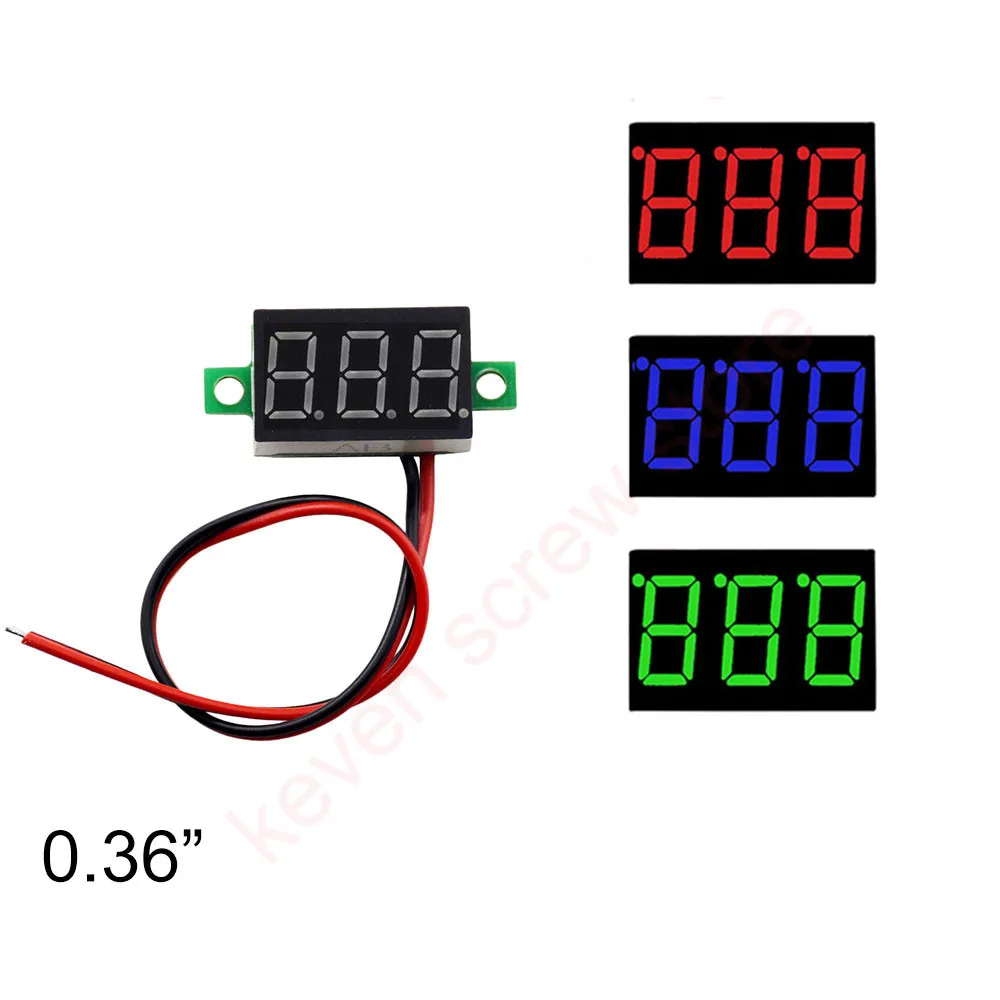 DIY цифровой светодиодный мини дисплей модуль 0,3" DC 2,7 V-32 V Вольтметр Напряжение тестер измерительный прибор с панелью для мотоциклов и автомобилей