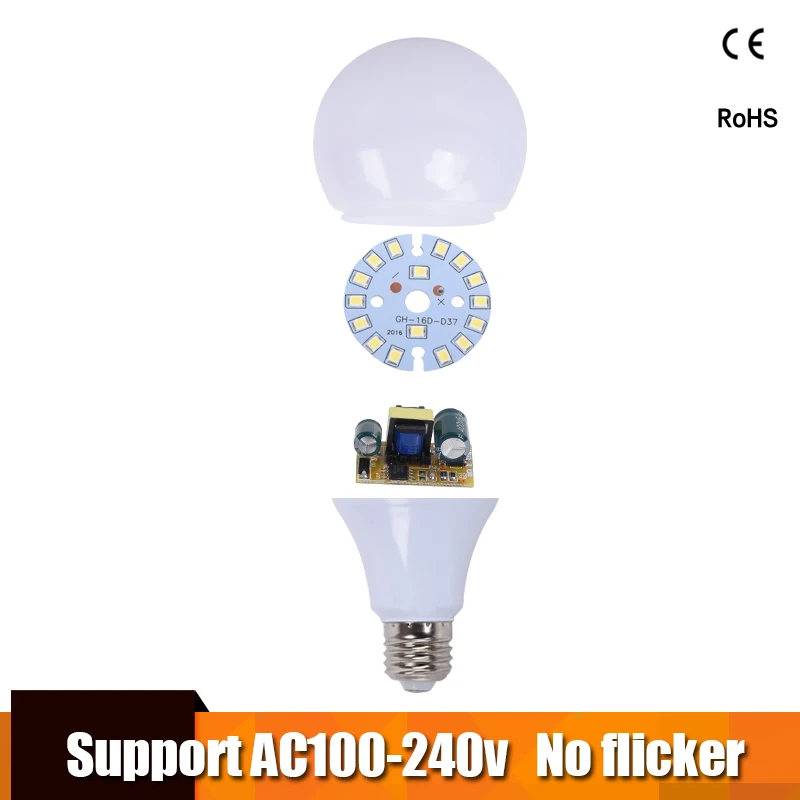 Bombillas led e27 e14 para el hogar 220v 110v 3w 5w 7w Лампада 9w 12w 15w lampara bombillas холодный теплый белый|led