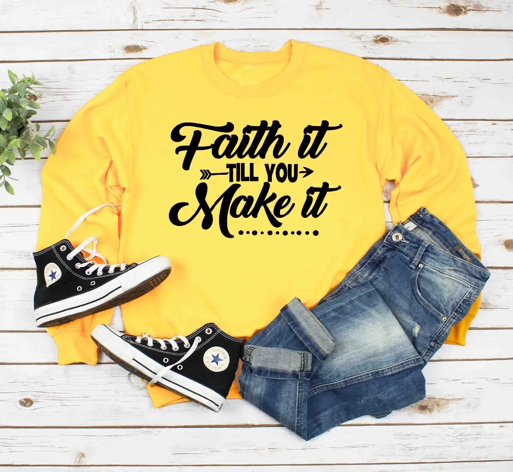 Faith it To you make it/толстовка с капюшоном в стиле христианский гранж повседневный