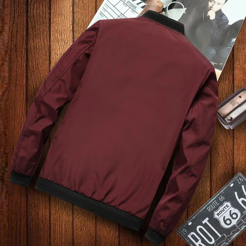 Повседневная мужская куртка весна осень ветровка с круглым вырезом Мужская