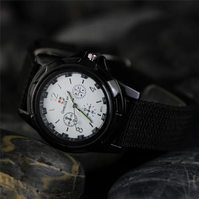 2017 Новый известный бренд мужские кварцевые часы военный армейский холст ремешок