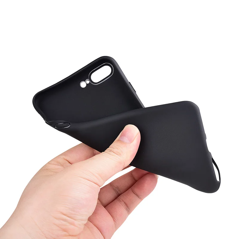 Matte Black Soft Mobile Phone Case Coque For Apple iPhone X XS Max XR 8 7 6 S 6S Plus SE 5 5S 5se 7plus 8plus 10 Silicone Cover