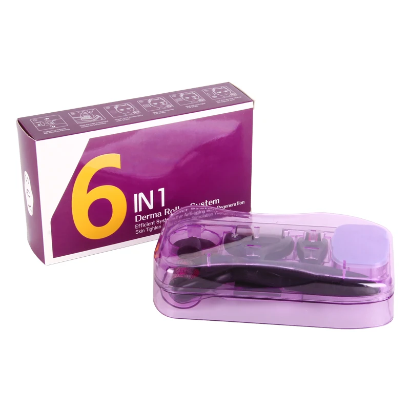 

DARSONVAL DRS 6 in 1 micro needles derma roller titanium mezoroller microneedle machine for skin care and body treatment
