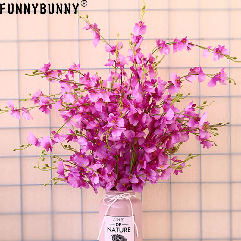 Искусственные цветы в виде орхидей FUNNYBUNNY искусственные для свадьбы дома офиса