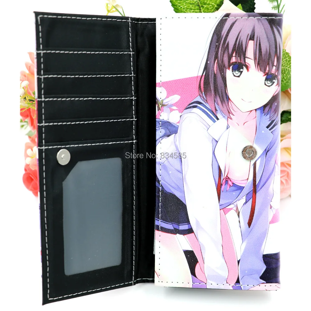 Аниме Saekano: как расти скучной девушки длинный клатч кошелек из синтетической кожи