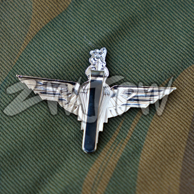 WW2 GVI британский военный десантник белая металлическая Кепка берет значок короны серебристого цвета