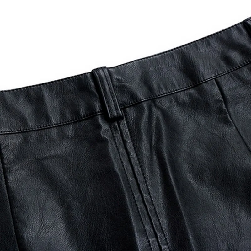 S~2XL Saias 2018 Bodycon Split Womens Leather Pencil Skirt Sexy Slim High Waisted Skirts Elegant Exquisite Ladies | Женская одежда