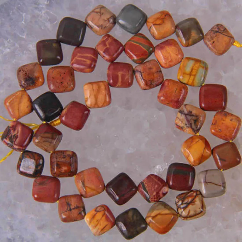 

8x8MM Picasso Stone Loose Beads Strand 15.5 Inch Jewelry Making A120