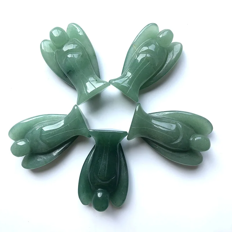 2 дюймовый натуральный кристалл синий авантюрин Ангел ручной полировки ангел