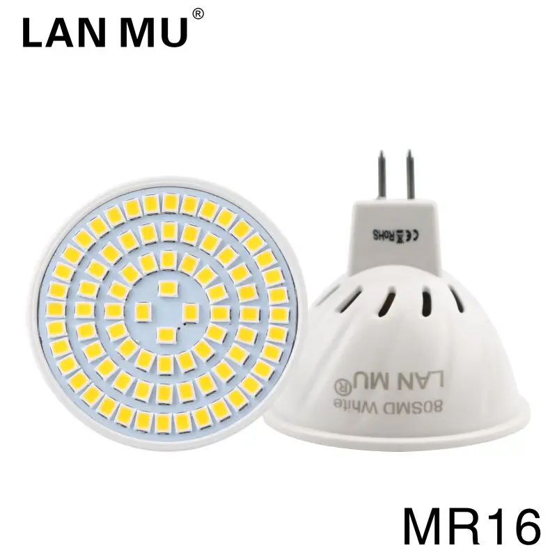 LAN му светодиодный светильник E27 E14 GU10 MR16 110 В 220 свет Lampara лампы Spotlight SMD 2835 48 60 80 Bombillas