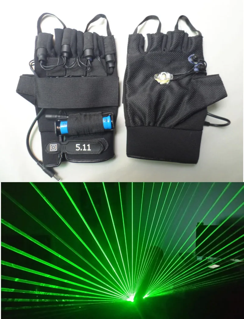 532 нм зеленые лазерные перчатки 80 луч сценическое Лазерное освещение платные DJ