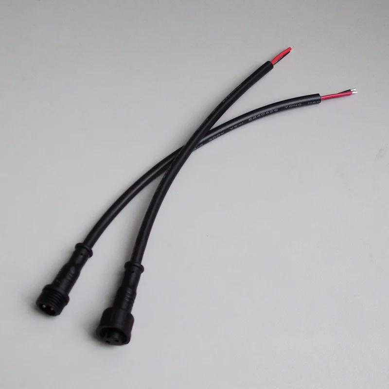2Pin DC водонепроницаемый разъем адаптера питания провода 0.5mm2 Удлинительный кабель