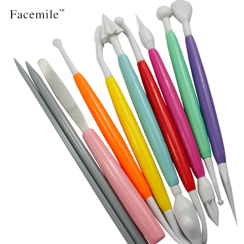 Facemile 10 шт. для цветов из мастики моделирующий нож торта ручка резак выпечки