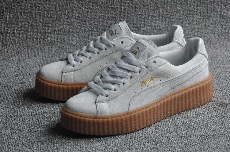2018 Новое поступление Puma Rihanna замшевые криперы Для женщин и Мужская обувь дышащая