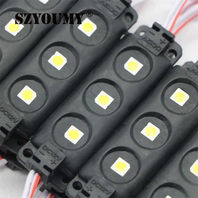 SZYOUMY Бесплатная доставка 100 шт. 20 шт./компл. 5050 RGB 3 светодиода черный корпус 12 В