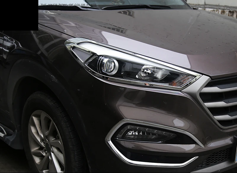 2 шт. хромированные накладки на переднюю фару Hyundai Tucson 2016 2017 | Автомобили и