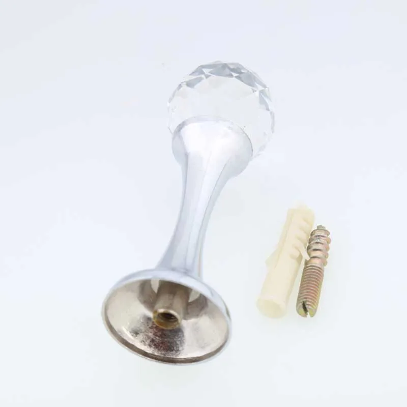 Современные Простые Стеклянные хрустальные настенные крючки Серебро Хром сумка