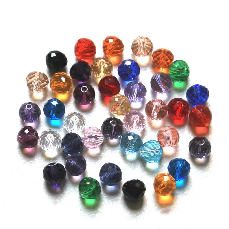

StreBelle Lampwork Glass Transparent Mixed Colors AAA Top Quality Heart Beads 6mm 100pcs jewelry making DIY Beads