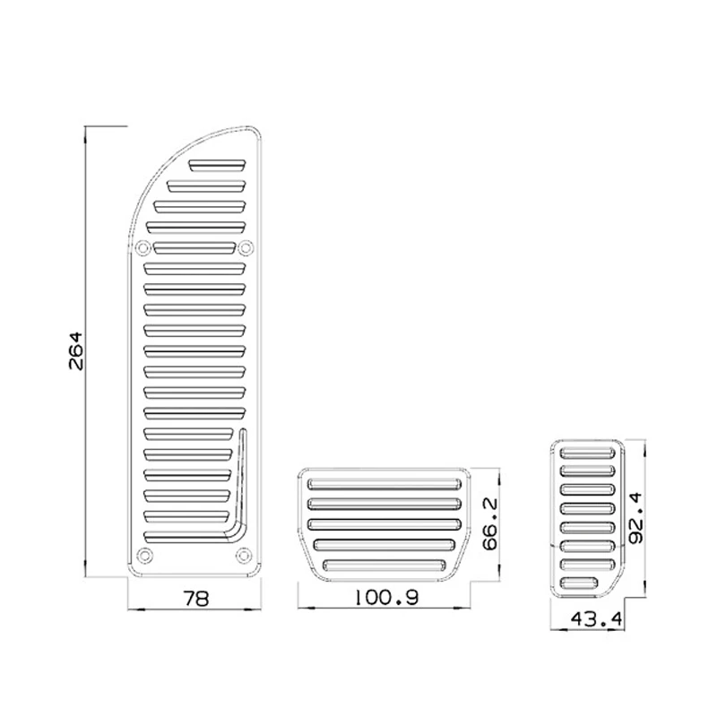 3 шт. алюминиевый нескользящий чехол для педали газа тормоза Volvo V60 AT 2012 2017|brake pedal