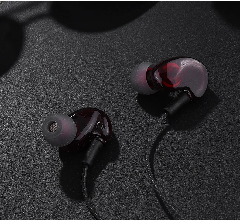 Kuabe оригинальный darkred earhook215 наушники-вкладыши бас стерео С микрофоном спортивные