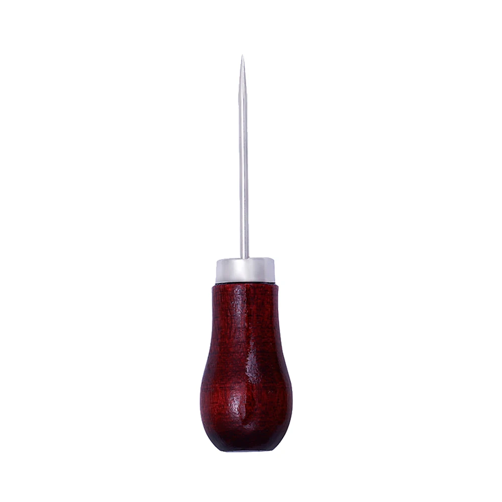 Red handle LMDZ 1 шт. форма тыквы Кожа ремесло ткань деревянная ручка царапина Шило инструмент шило пробивая шило инструменты с деревянной ручкой для кожаного ремесла - Цвет: Red handle