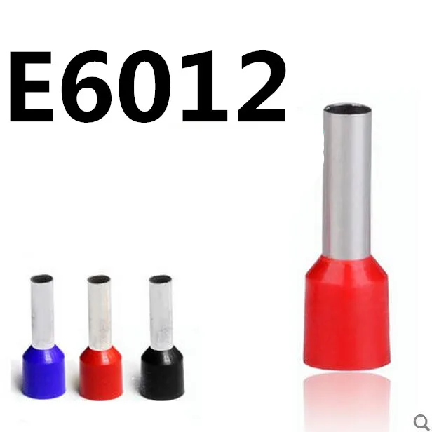 

1000pcs E6012 10 AWG 6mm2 Insulated Cord End Terminal Wire Ferrules