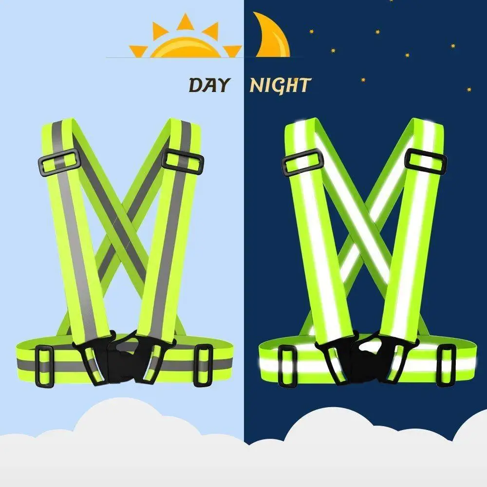 Открытый жилет для бега велоспорта отражающий безопасности регулируемая