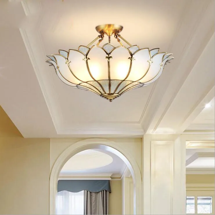 L медная полулюстра в европейском стиле освещение для гостиной романтическая